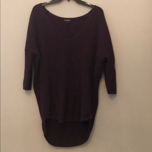 Express Purple Metallic London Sweater - M